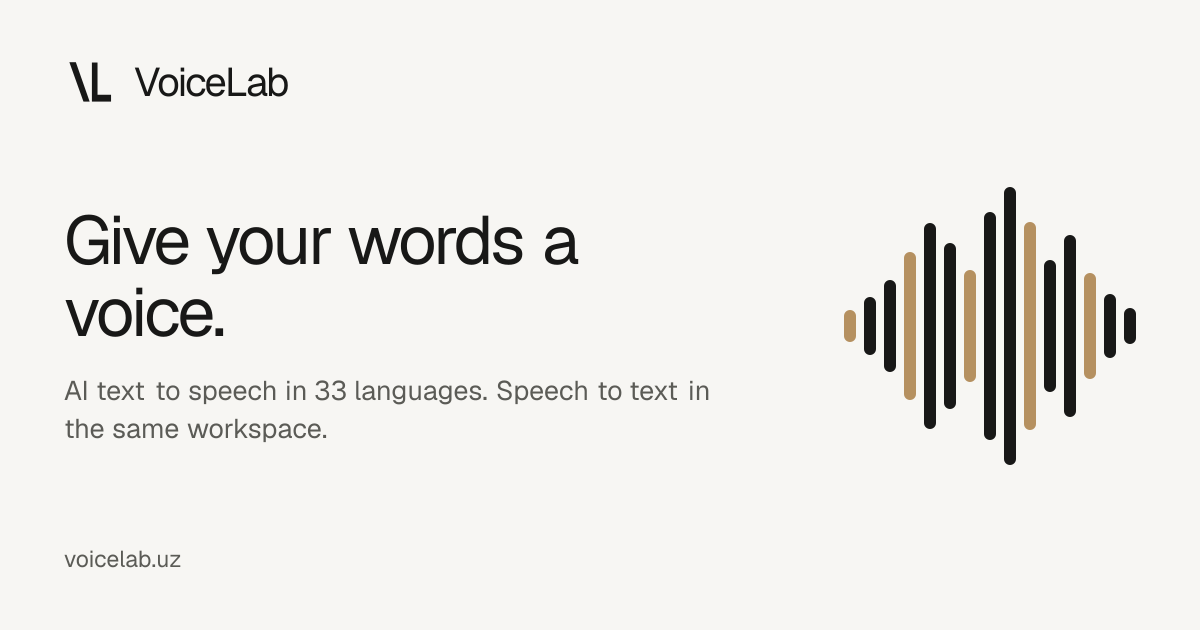 AI Voice Generator, Uzbek Text to Speech & Voice Agents | VoiceLab